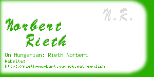 norbert rieth business card